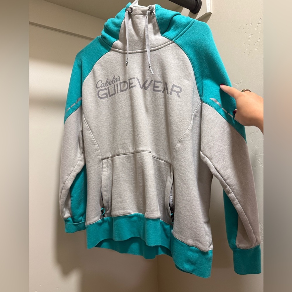 Cabela's Guidewear Turquoise and Gray Jacket